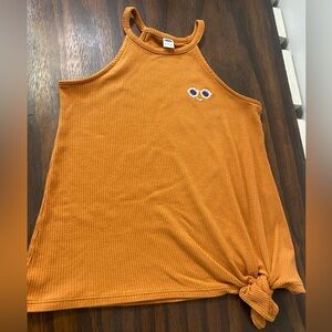 Old Navy Kid Girl Graphic Rib-Knit Tie-Hem Knot Tank Top Size X Large